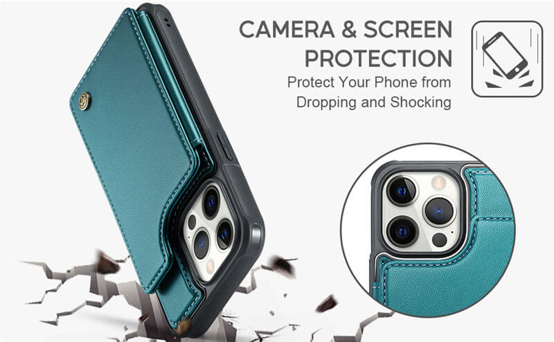 CaseMe iPhone 12 Pro Max RFID Blocking Card Holder Case