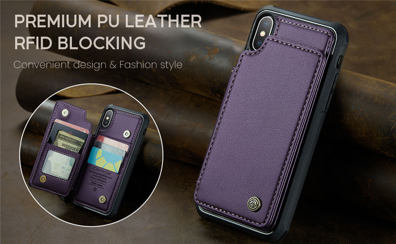 CaseMe iPhone XS Max RFID Blocking Card Holder Case