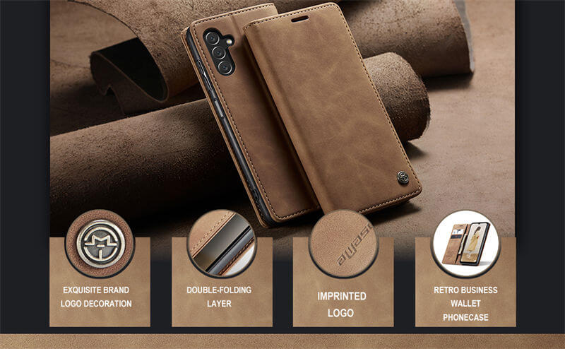 CaseMe Samsung Galaxy A14 Wallet Suede Leather Case