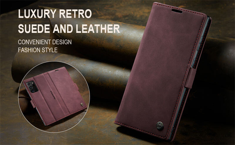 CaseMe Samsung Galaxy Note 20 Ultra Wallet Suede Leather Case