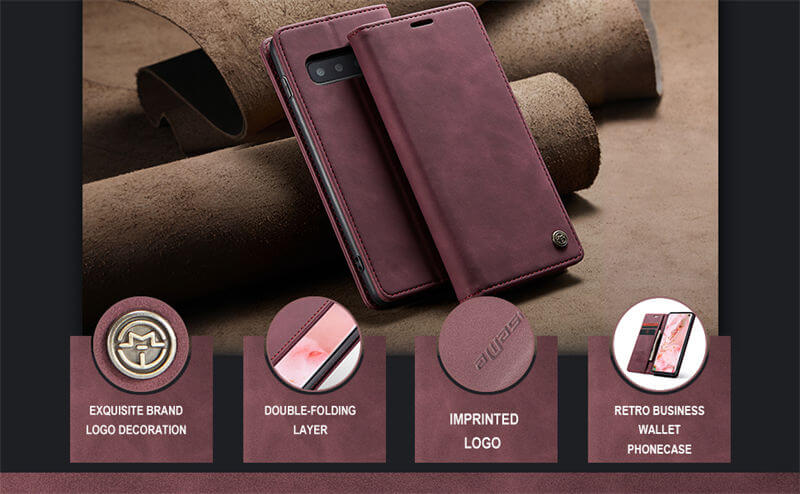 CaseMe Samsung Galaxy S10 Wallet Suede Leather Case