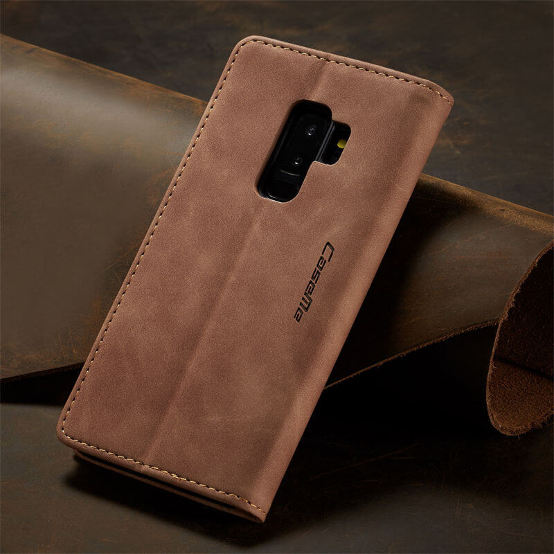 CaseMe Samsung Galaxy S9 Plus Wallet Suede Leather Case