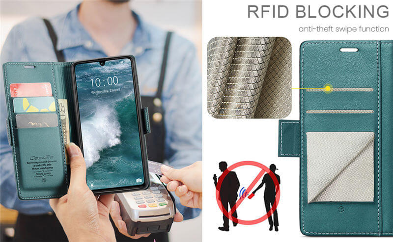 CaseMe Xiaomi Redmi 13C Wallet RFID Blocking Case