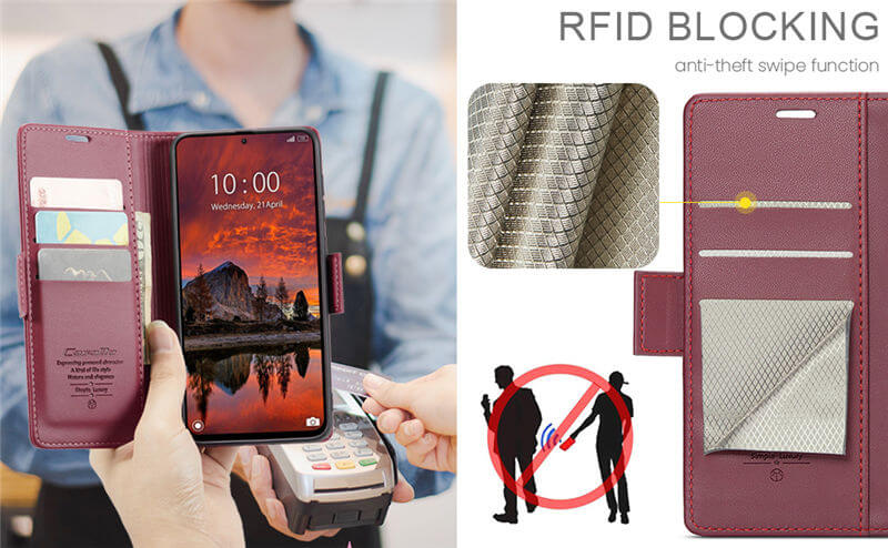 CaseMe Xiaomi Redmi Note 13 Pro 4G Wallet RFID Blocking Case