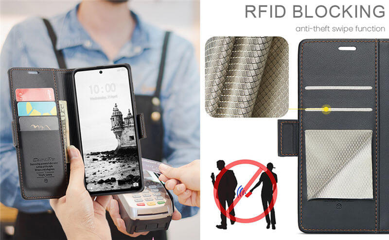 CaseMe Xiaomi Redmi 13 Wallet RFID Blocking Case