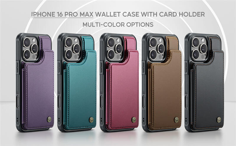 CaseMe iPhone 16 Pro Max RFID Blocking Card Holder Case