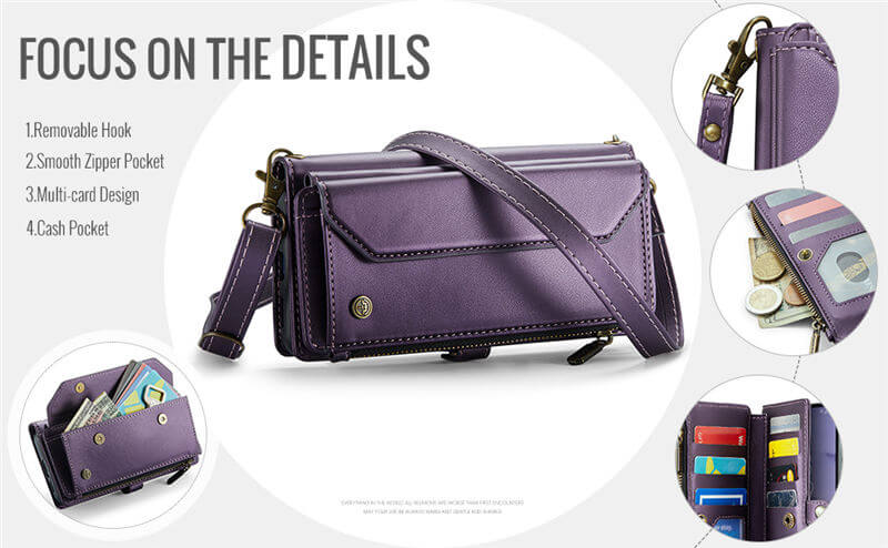 CaseMe Samsung Galaxy S25 Plus Wallet RFID Blocking Crossbody Phone Case