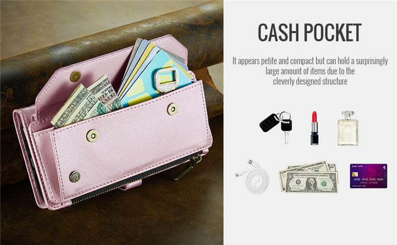 CaseMe Samsung Galaxy S25 Plus Wallet RFID Blocking Crossbody Phone Case