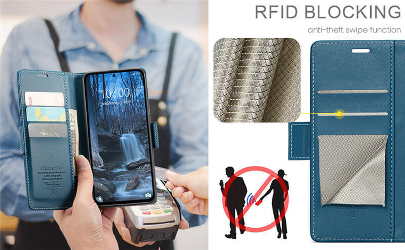 CaseMe Xiaomi Redmi Note 14 Wallet RFID Blocking Case