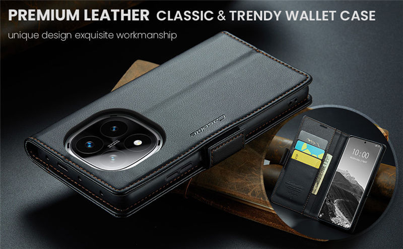 CaseMe Xiaomi Redmi Note 14 Pro 4G Wallet RFID Blocking Case