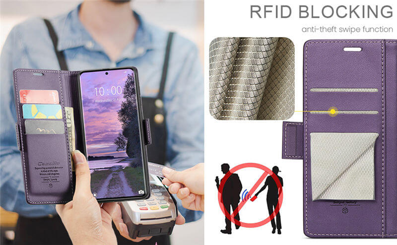 CaseMe Xiaomi Redmi Note 14 Pro 4G Wallet RFID Blocking Case