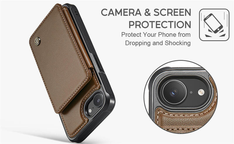 CaseMe iPhone 16e RFID Blocking Card Holder Case