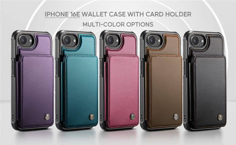 CaseMe iPhone 16e RFID Blocking Card Holder Case